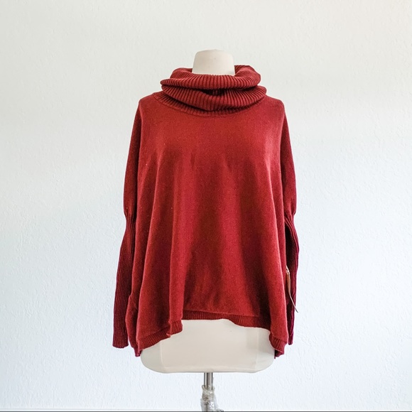 NWT DREAMERS Maroon Cowl Neck Sweater - Picture 4 of 10